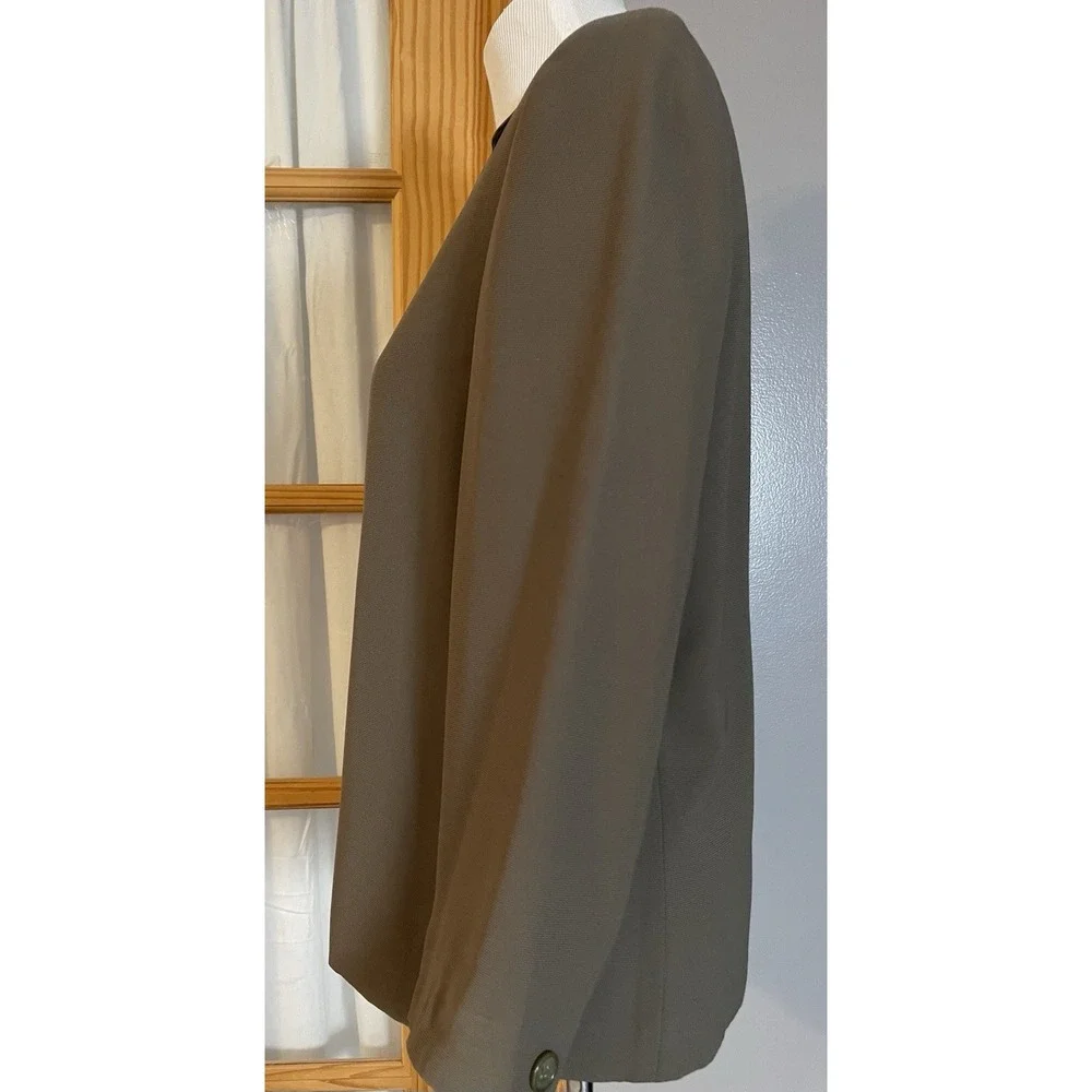 70s Rafaela 2Pc Tailored Pantsuit Womens Sz 6/8 Taupe Beige Career Business READ - Picture 4 of 16